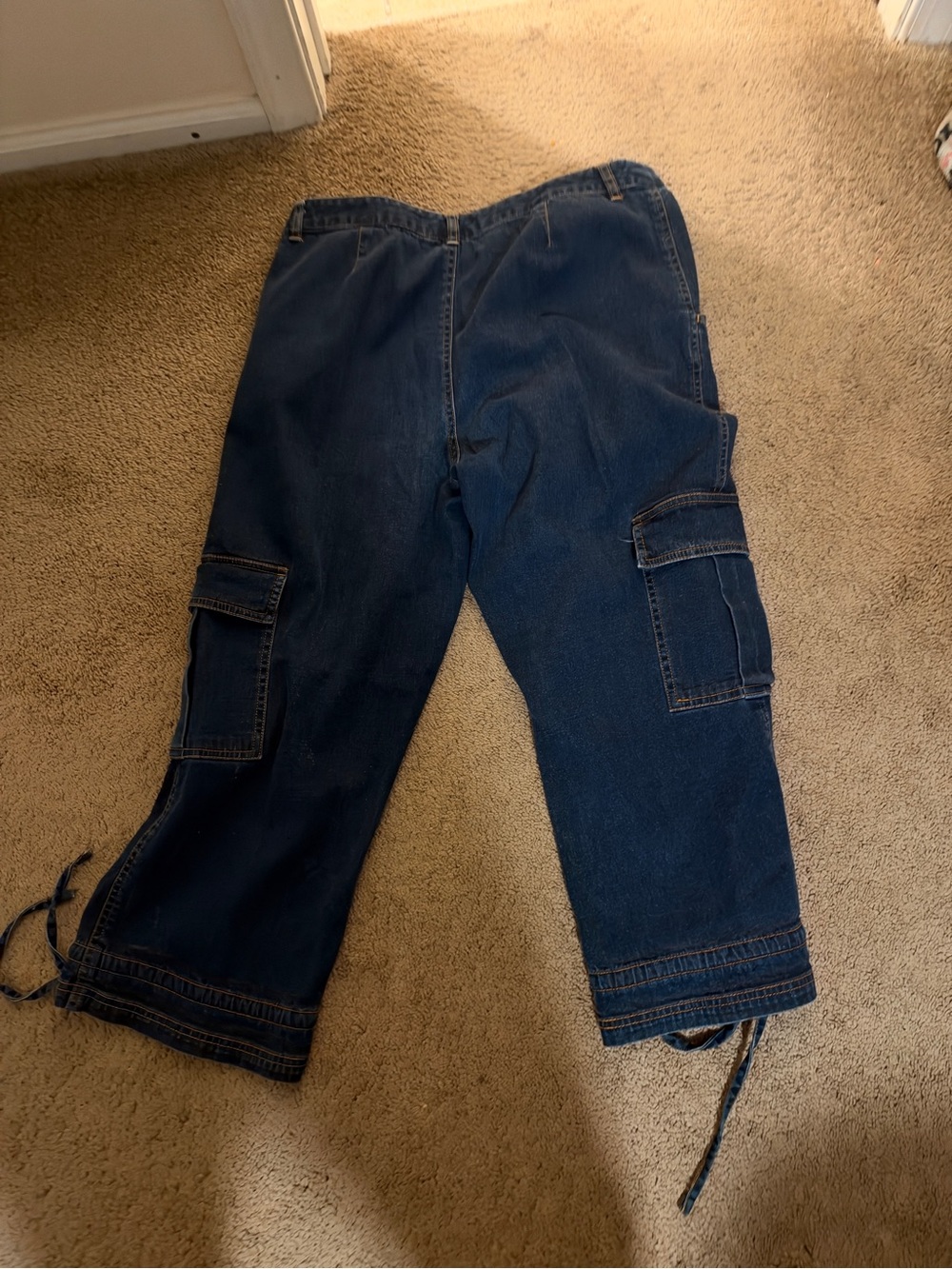 Metrostyle Dark Blue Cargo Denim Pants 14